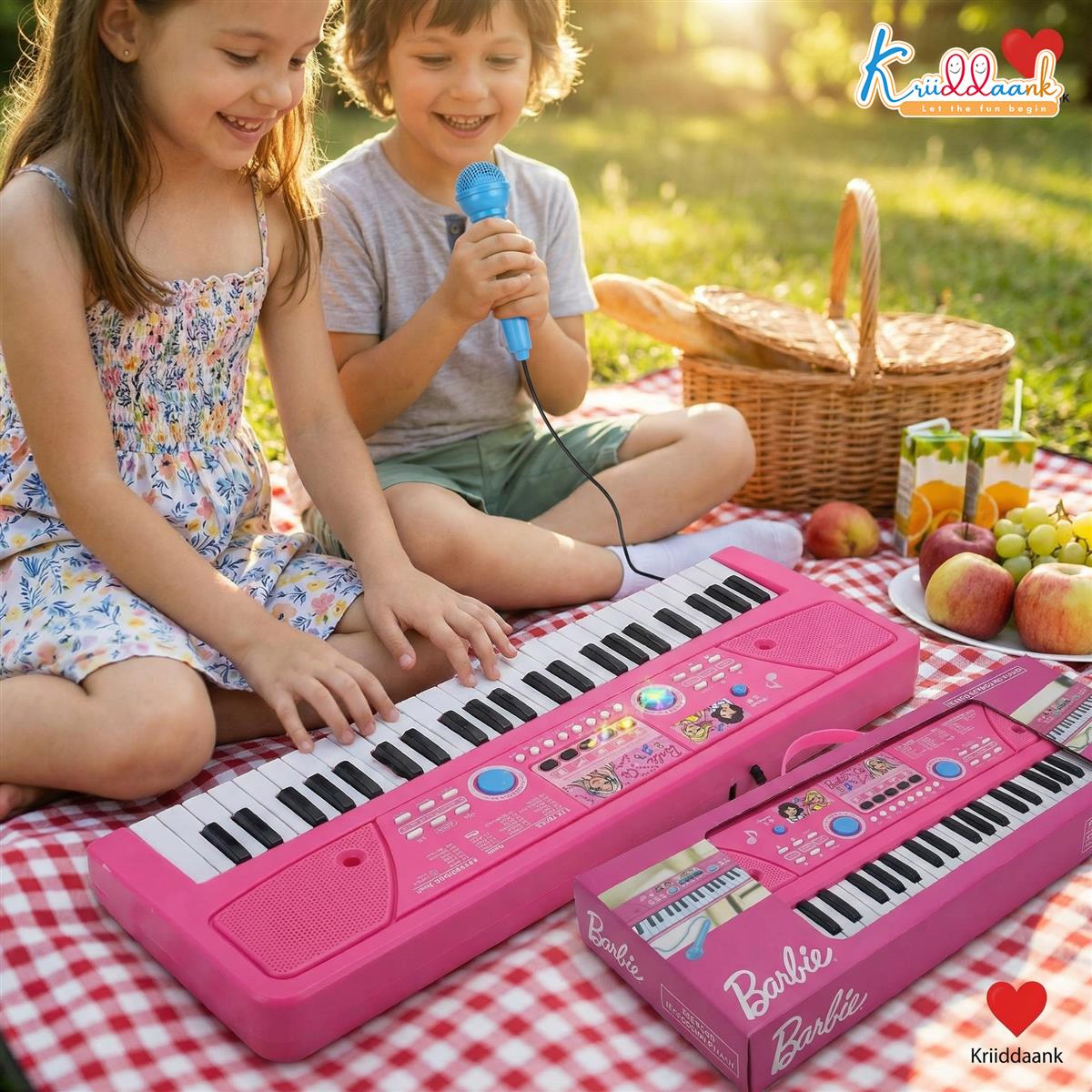 Kriiddaank Barbie 50 Keys Musical Keyboard Piano for Kids
