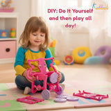 Kriiddaank Barbie 32 Pieces Tea Set Trolley for Kids 3Y+ with Music and Sounds