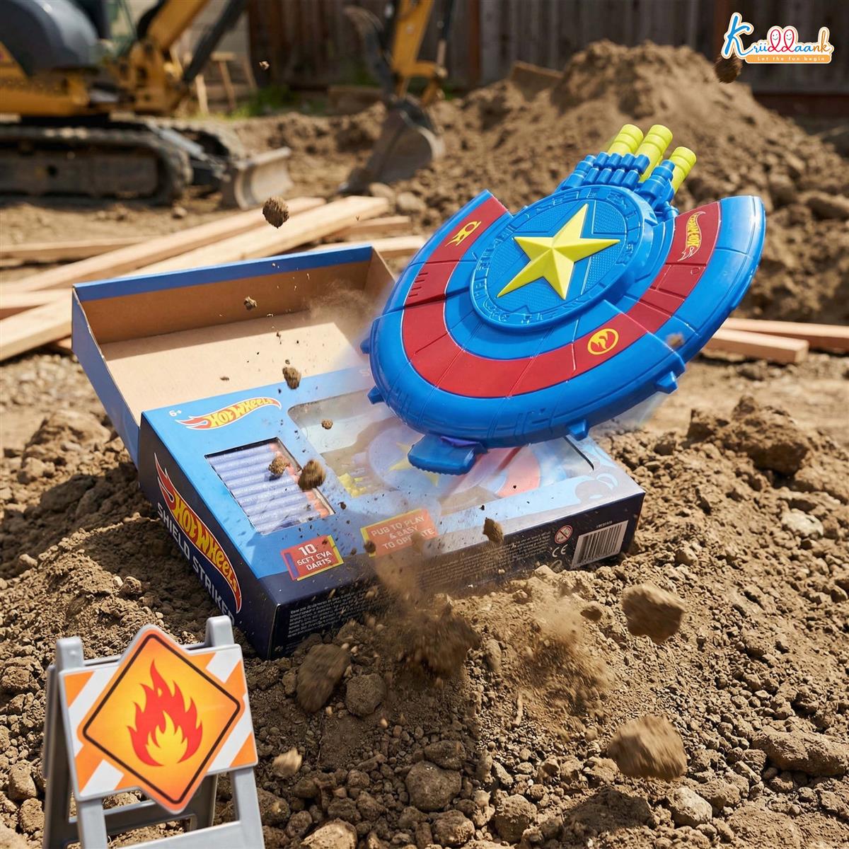 kriiddaank Hot Wheels Shield Striker Dart Blaster Toy for Kids
