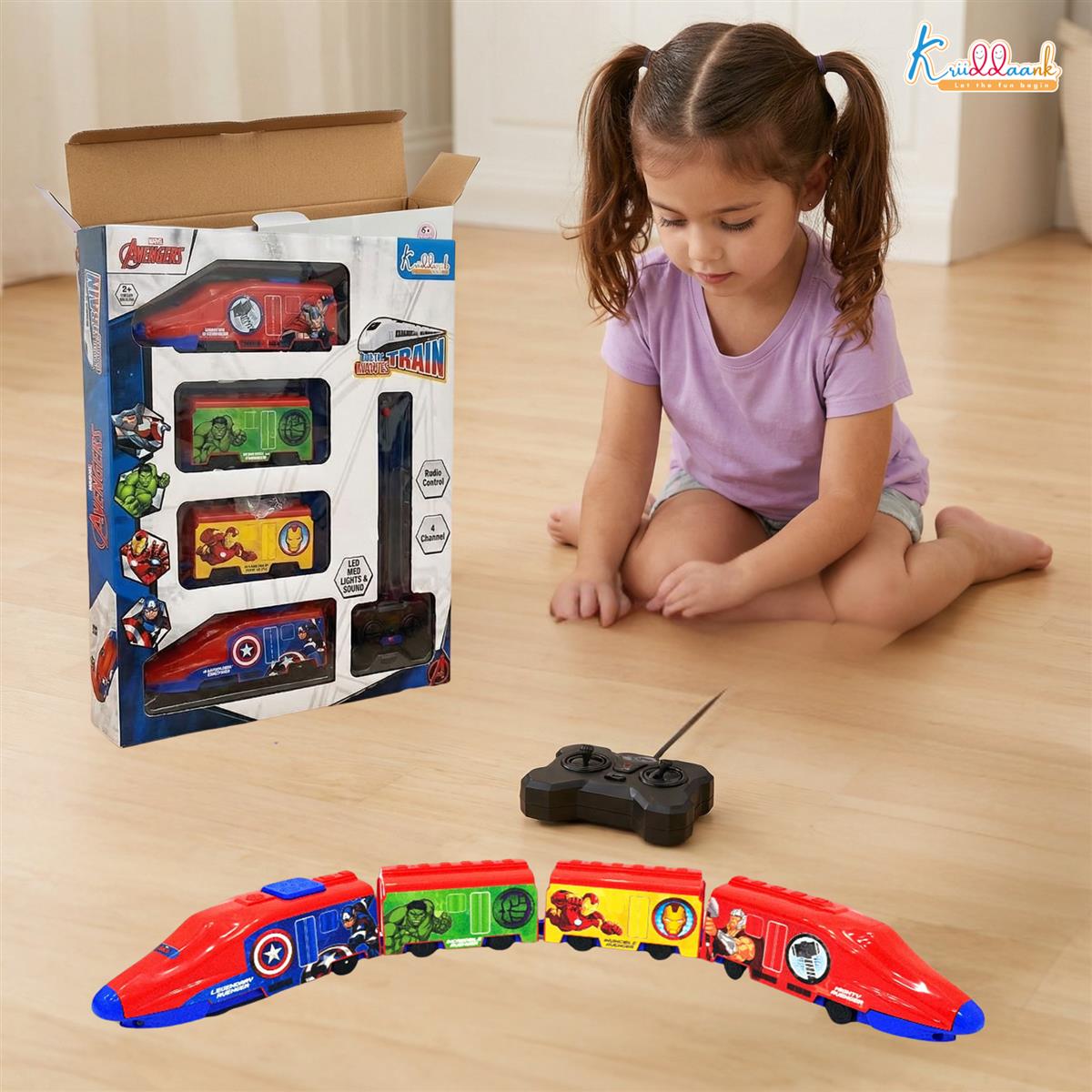 Kriiddaank Avengers Theme RC Train Toy for Kids