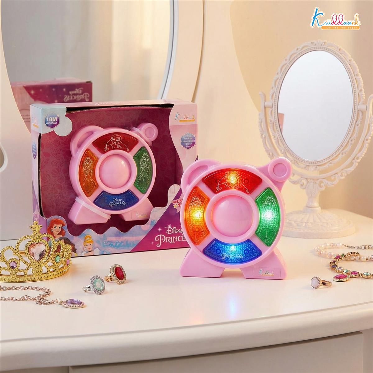 Kriiddaank Princess Theme Music Star - Fairy Tale Audio Device & Star Royal LED Speaker for Kids