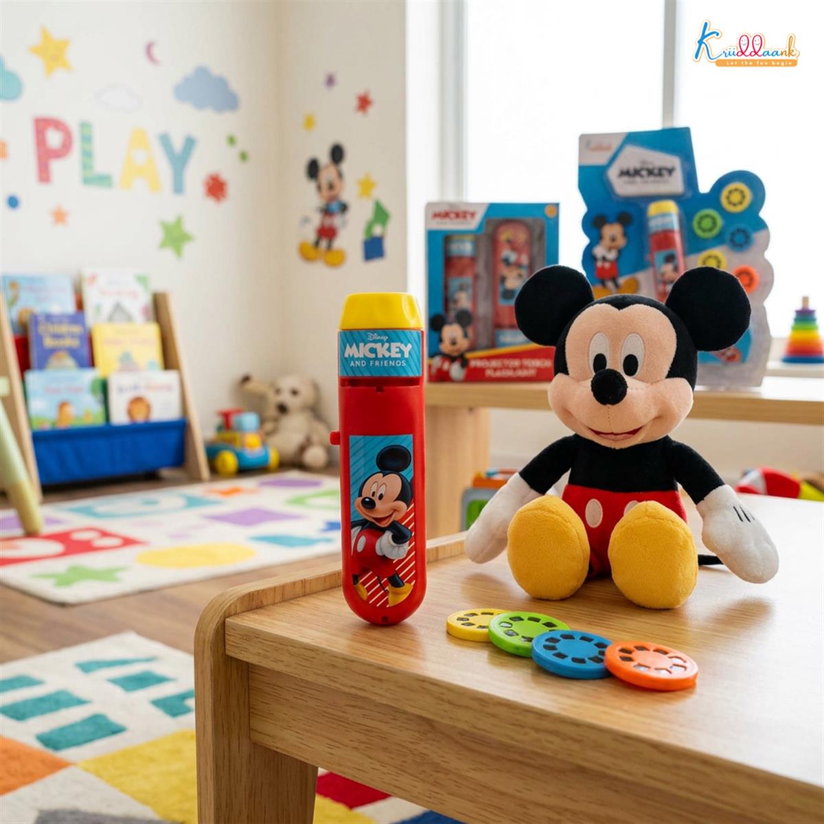 Kriiddaank Disney Mickey Mouse Projector Torch for Kids