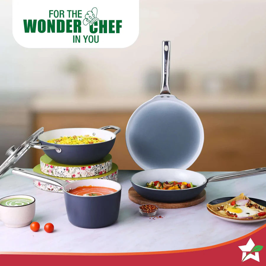 Wonderchef  Eco-Glide Ceramic Kadhai 4.3L, 28cm
