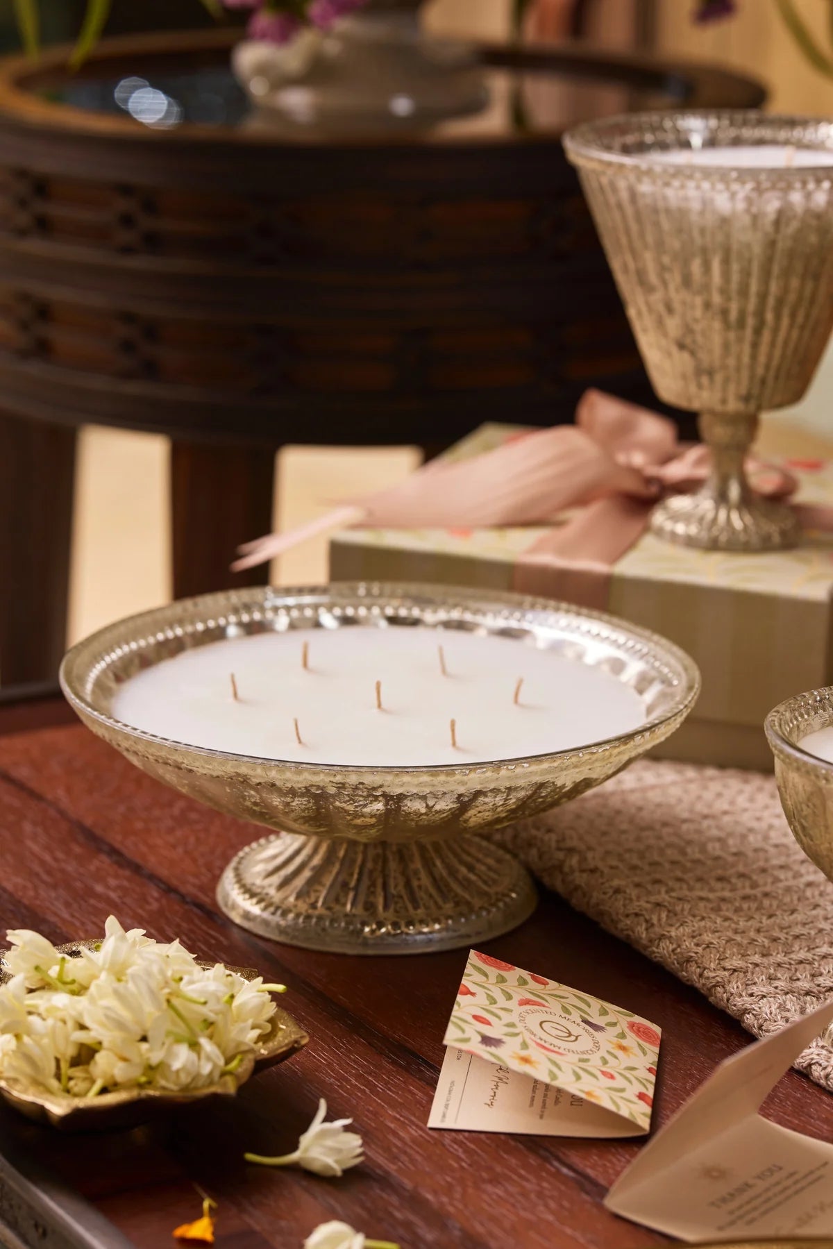 Doft Heritage Heirloom - Bowl Candle | Silver | Whispering Jasmine