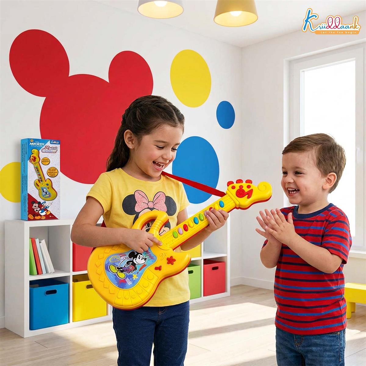 Kriiddaank Disney Mickey Mouse Theme Musical Guitar for Toddlers & Kids Red