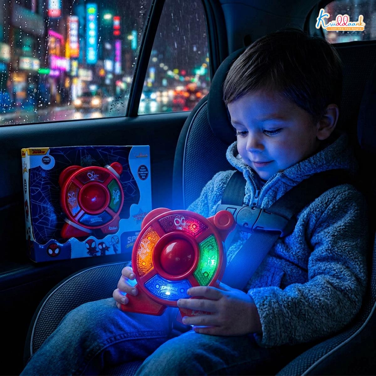Kriiddaank Spiderman Theme Portable Music Star System for Kids â€“ Interactive Pocket