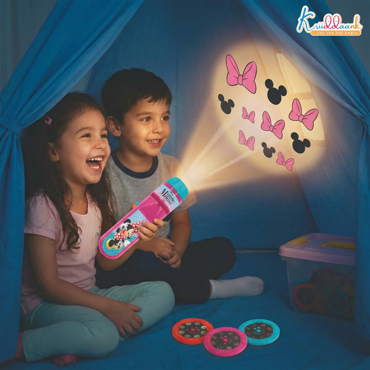 Kriiddaank Disney Minnie Mouse Projector Torch Flashlight for Kids