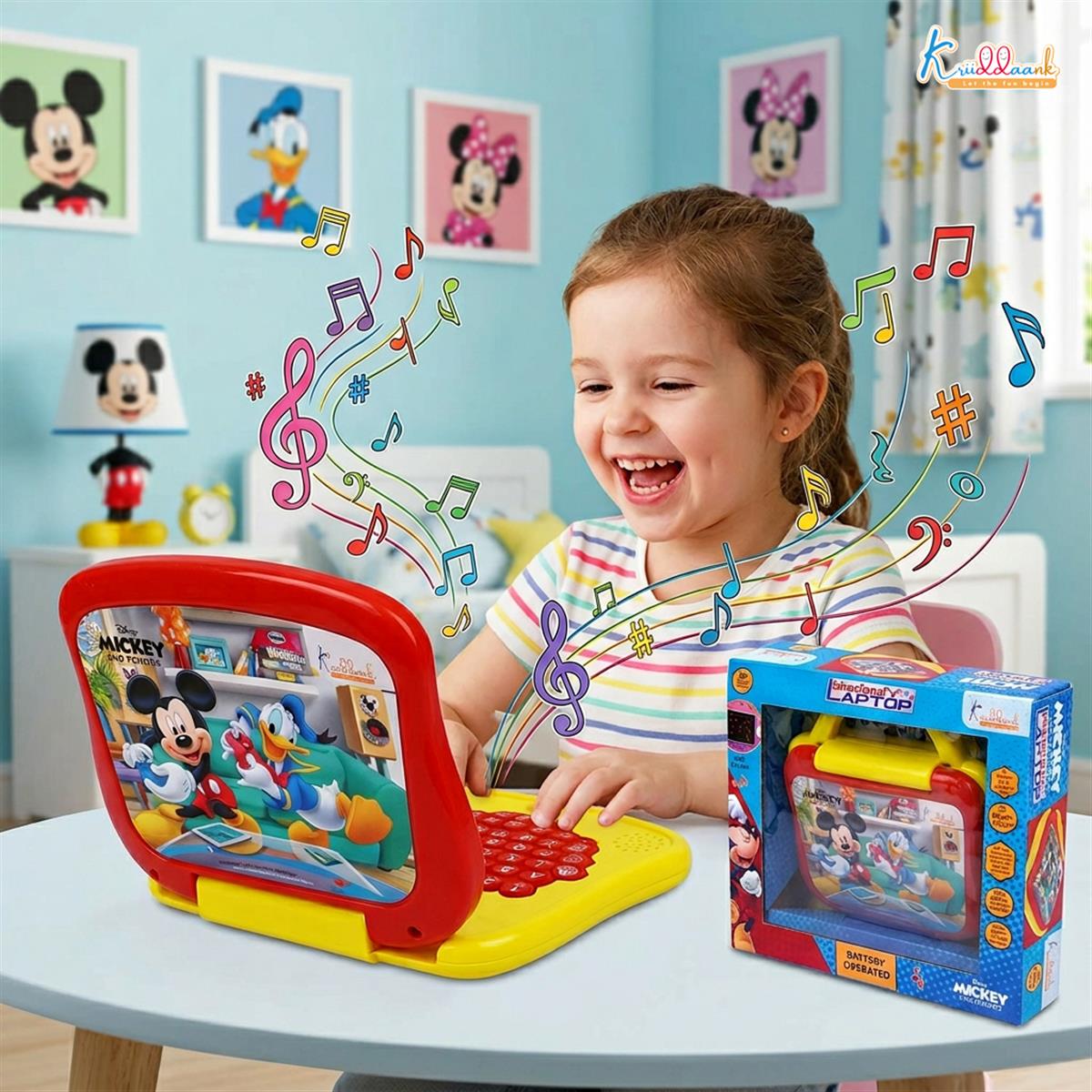 Kriiddaank LTS Mickey Mouse Theme Educational Laptop for Kids