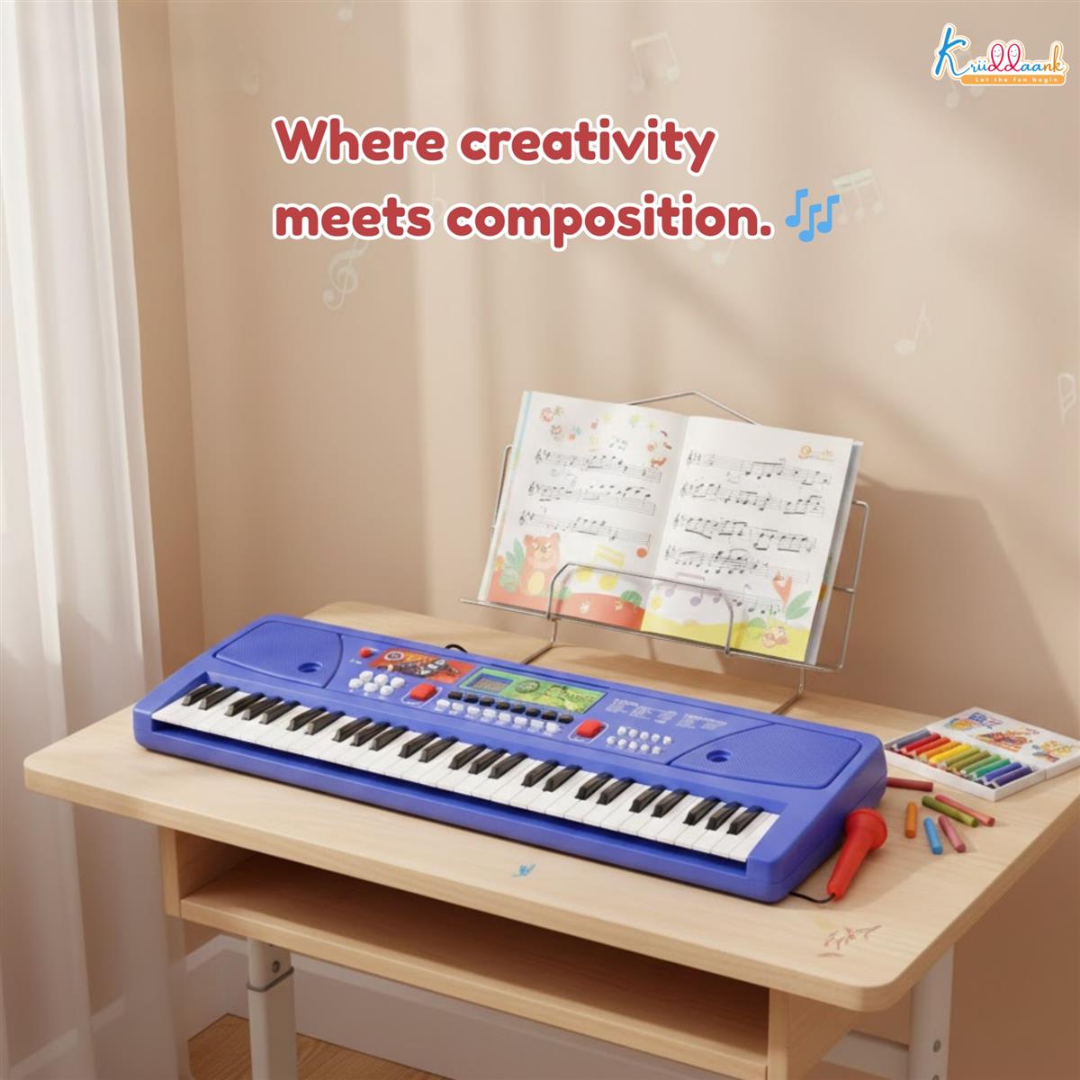 Kriiddaank Avengers Keyboard Piano for Kids - 61 Scale