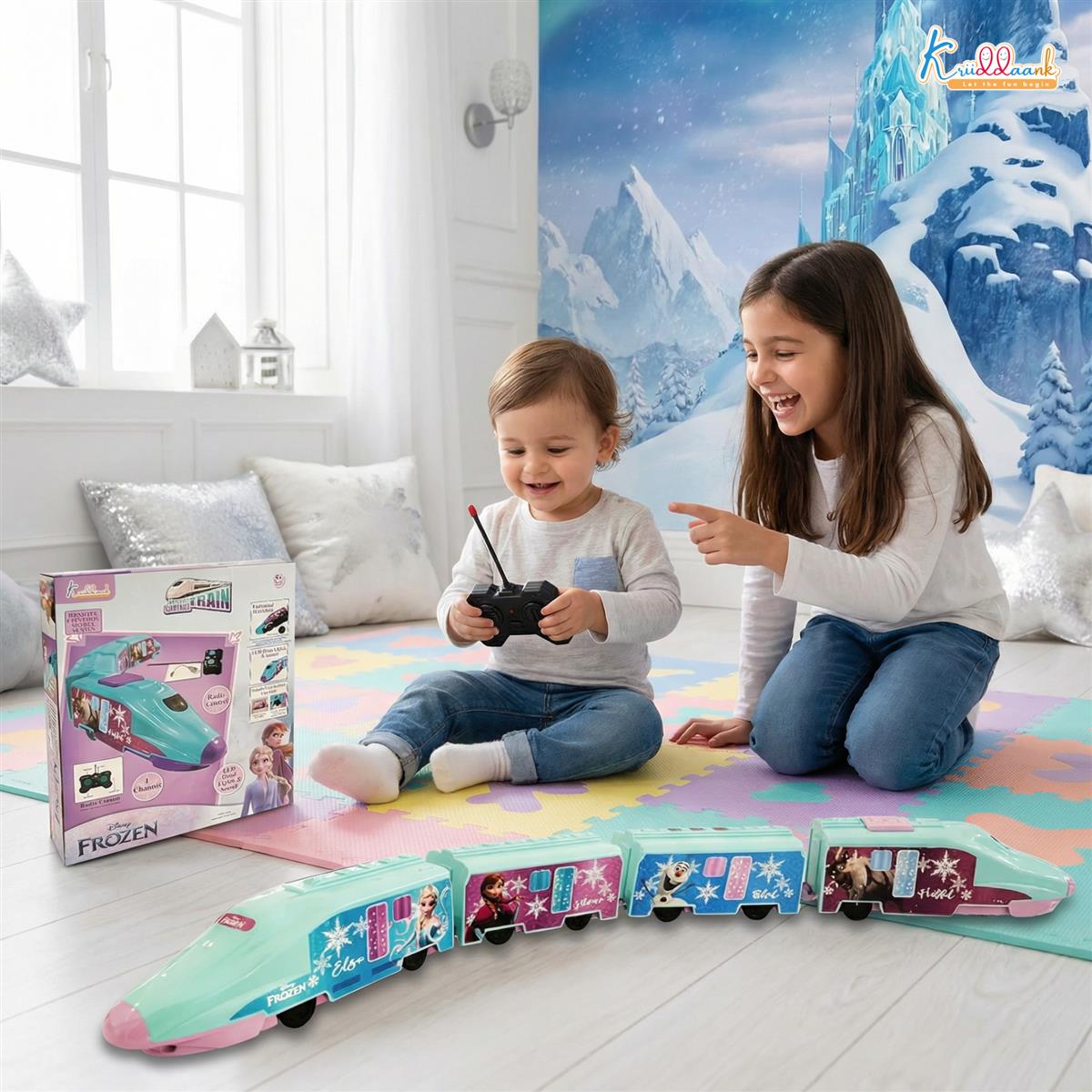 Kriiddaank Frozen Theme Remote Control Train Toy for Kids