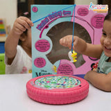 Kriiddaank Minnie Kriiddaank Mouse Musical Fishing Game - Rotating Battery Operated Pond with 21 Fish & 4 Fishing Poles