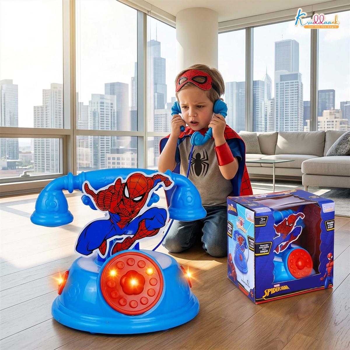 Kriiddaank Spiderman Talking Telephone Toy for Kids