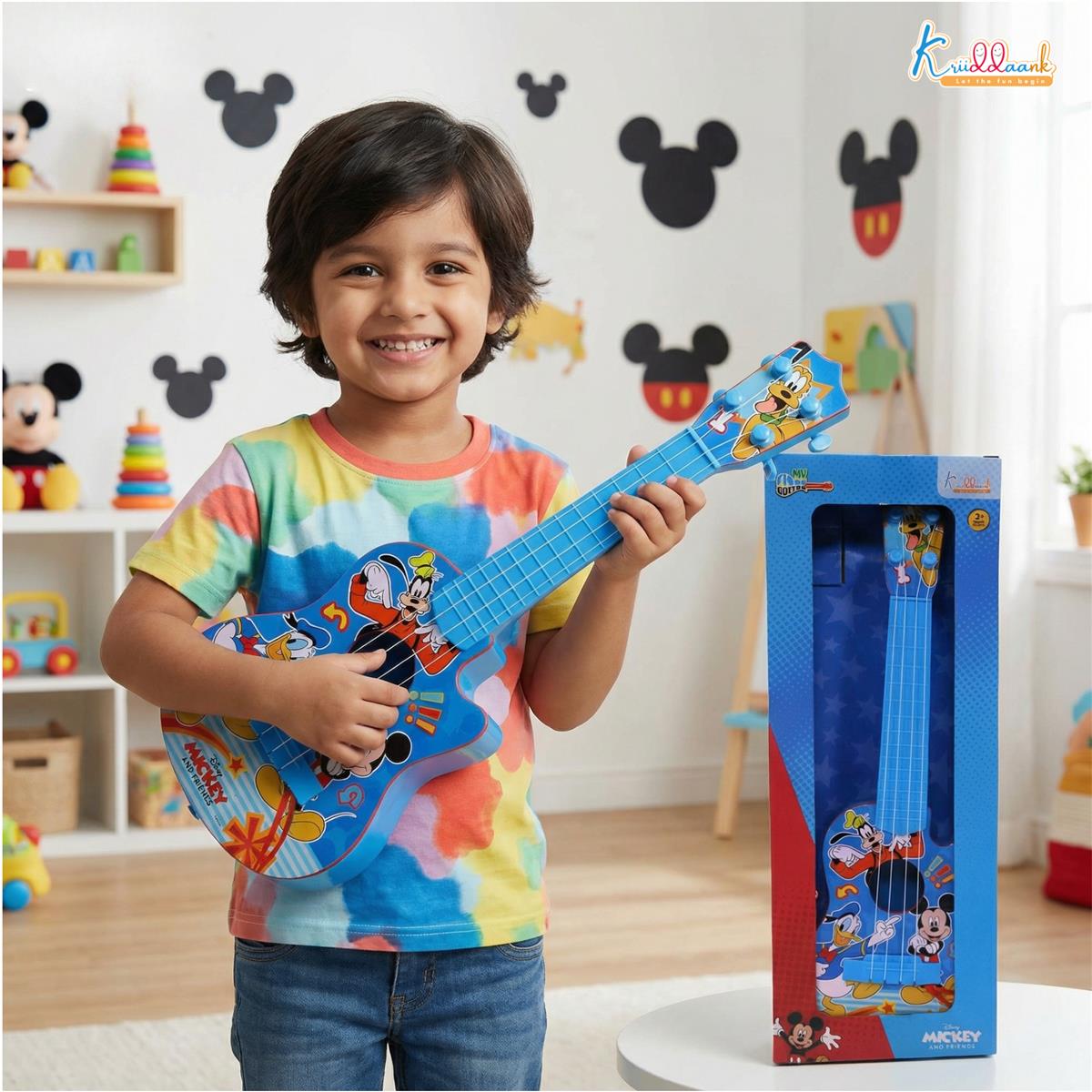 Kriiddaank Disney Mickey Mouse Small Guitar for Kids