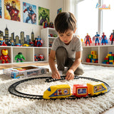 Kriiddaank Marvel Spiderman Train Set for Boys - 11 Piece Yellow