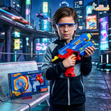 kriiddaank Hot Wheels Blaster Gun Toy for Kids - Soft Bullet Foam Blaster with 10 Darts, Target Board & Safety Glasses
