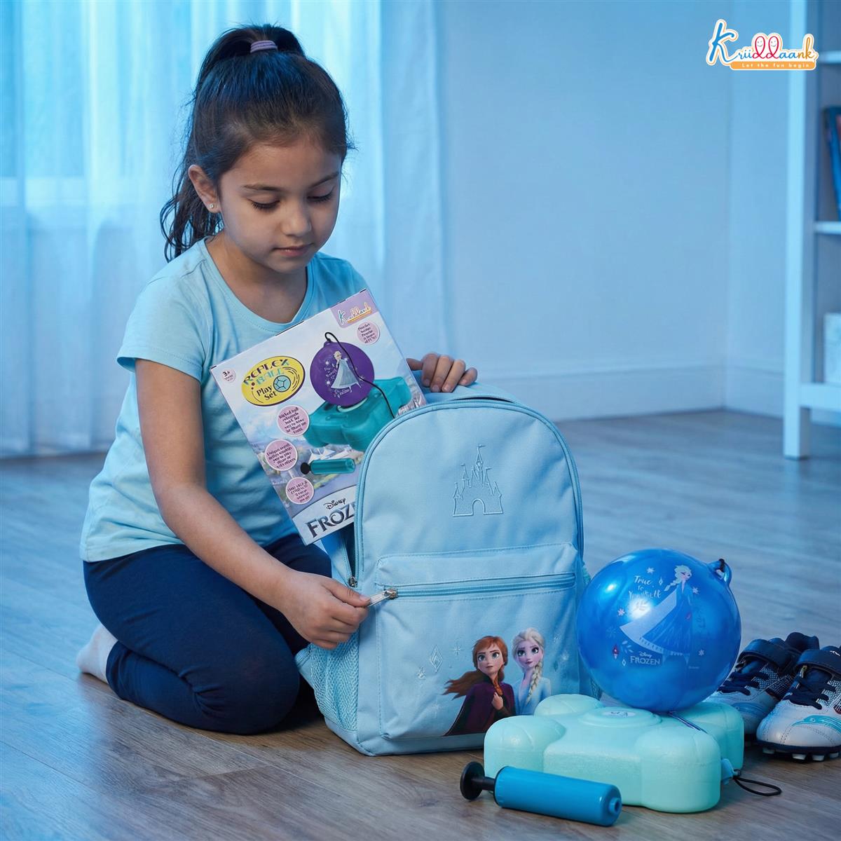 kriiddaank Disney Frozen Reflex Soccer Ball Training Kit for Kids