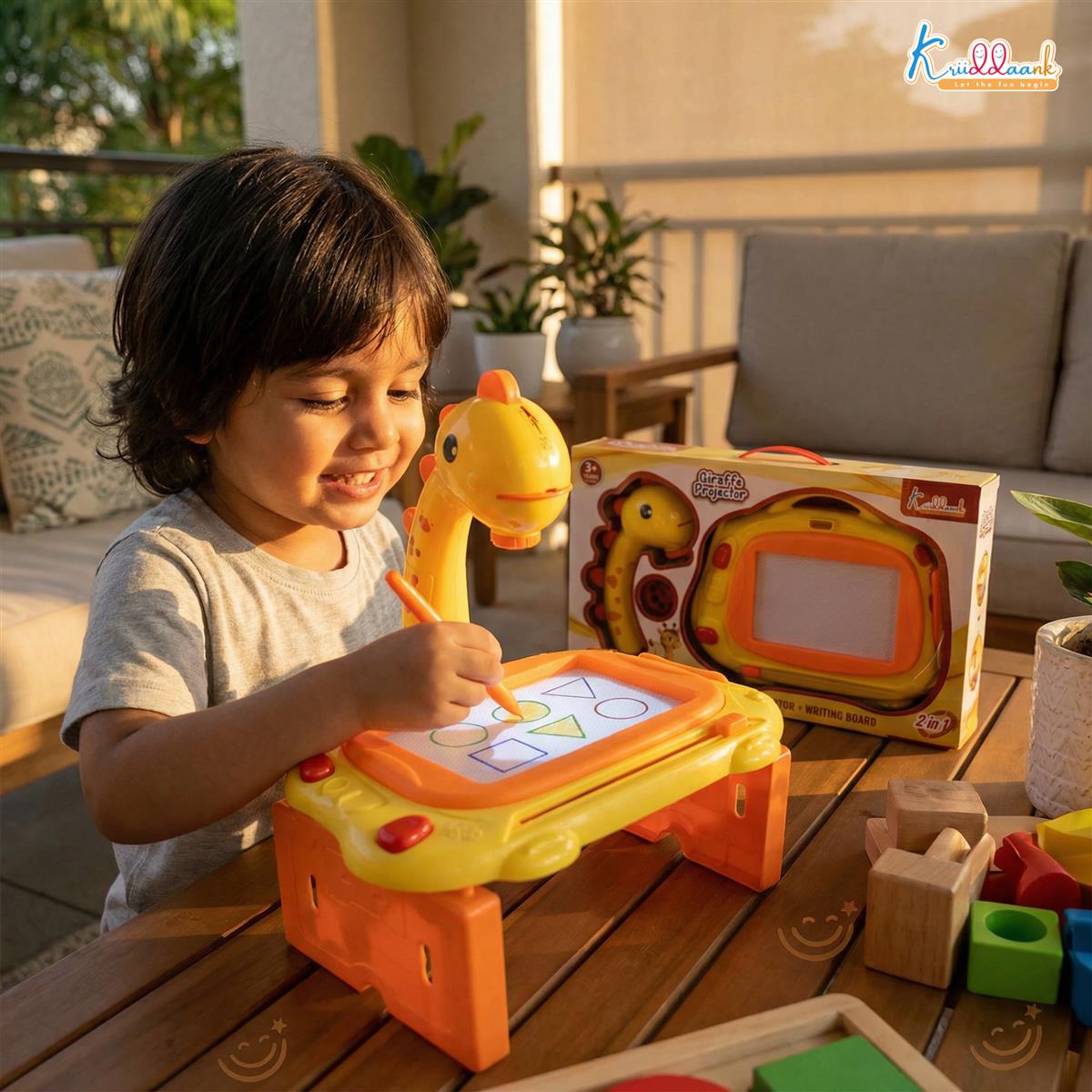 Kriiddank Giraffe Toy Projector Drawing Set for Kids