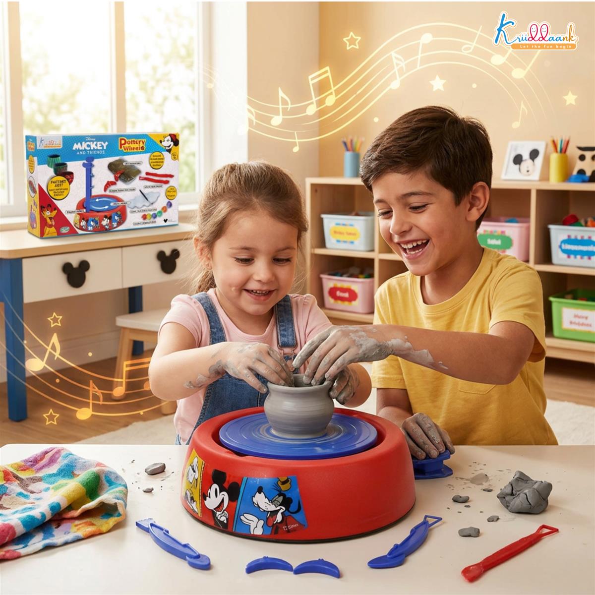 Kriiddaank Disney Mickey Mouse Pottery Wheel Modeling Set