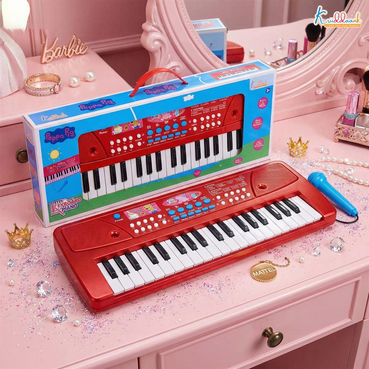 Kriiddaank Barbie Keyboard Piano 400 for Kids - 37 Keys