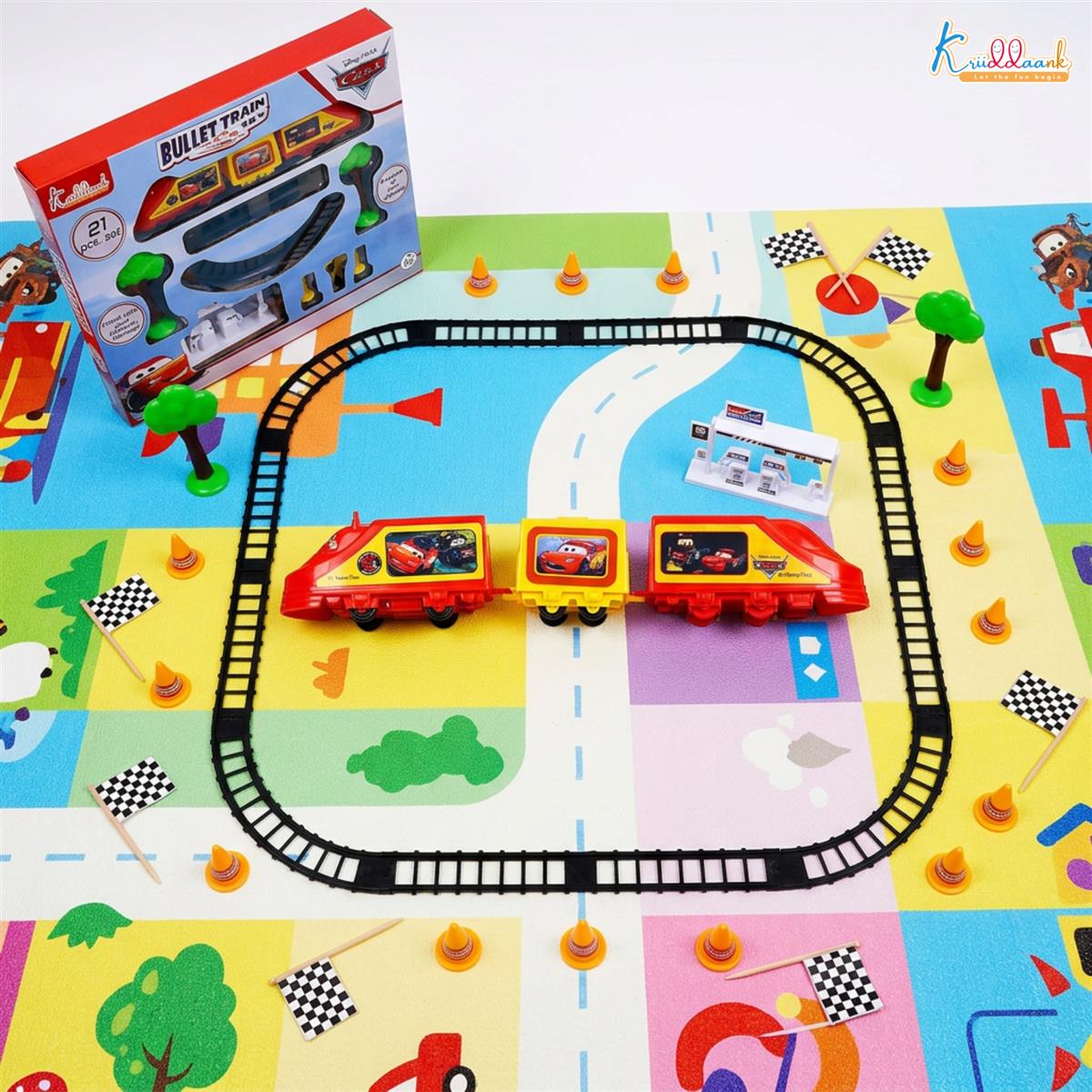 Kriiddaank Disney Pixar Cars Electric Bullet Train Set