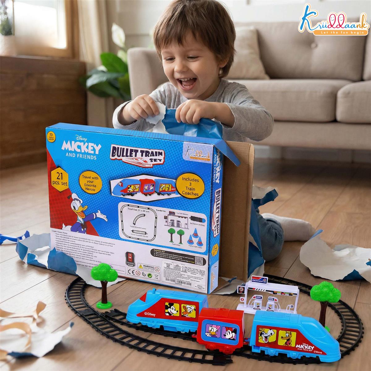 Kriiddaank Mickey Mouse Big Bullet Train Set for Kids