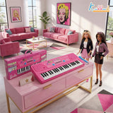 Kriiddaank Barbie 50 Keys Musical Keyboard Piano for Kids