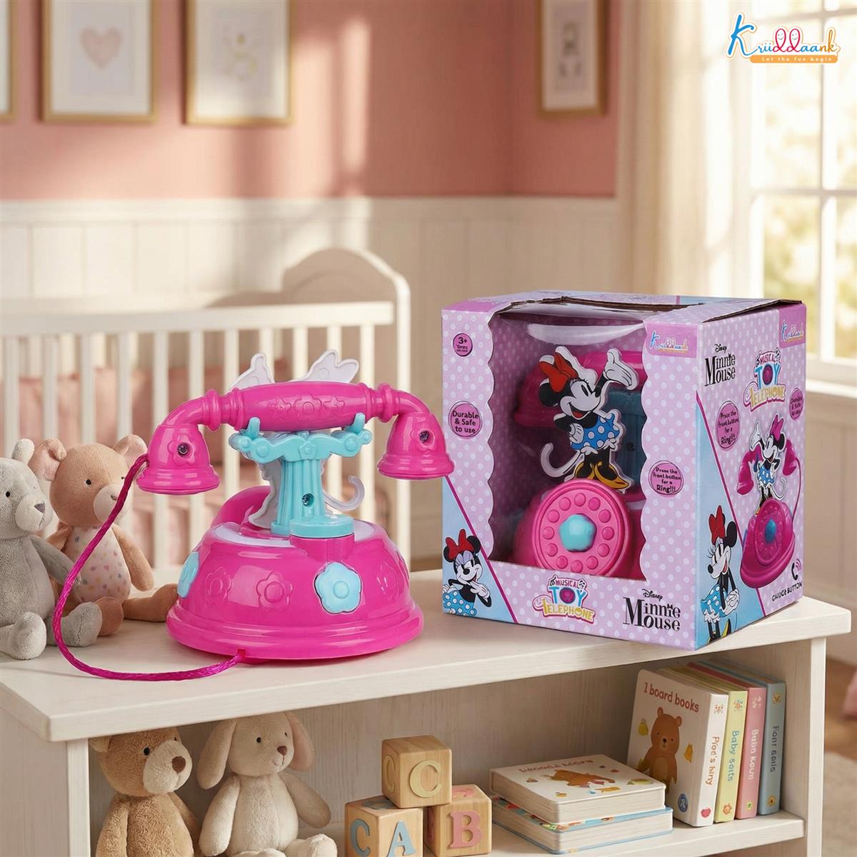 Kriiddaank Minnie Talking Telephone Toy for Kids  Pink