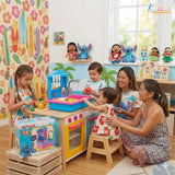 Kriiddaank Stitch Toy Kitchen Sink Playset with Electric Faucet & Running Water - 22 Pcs