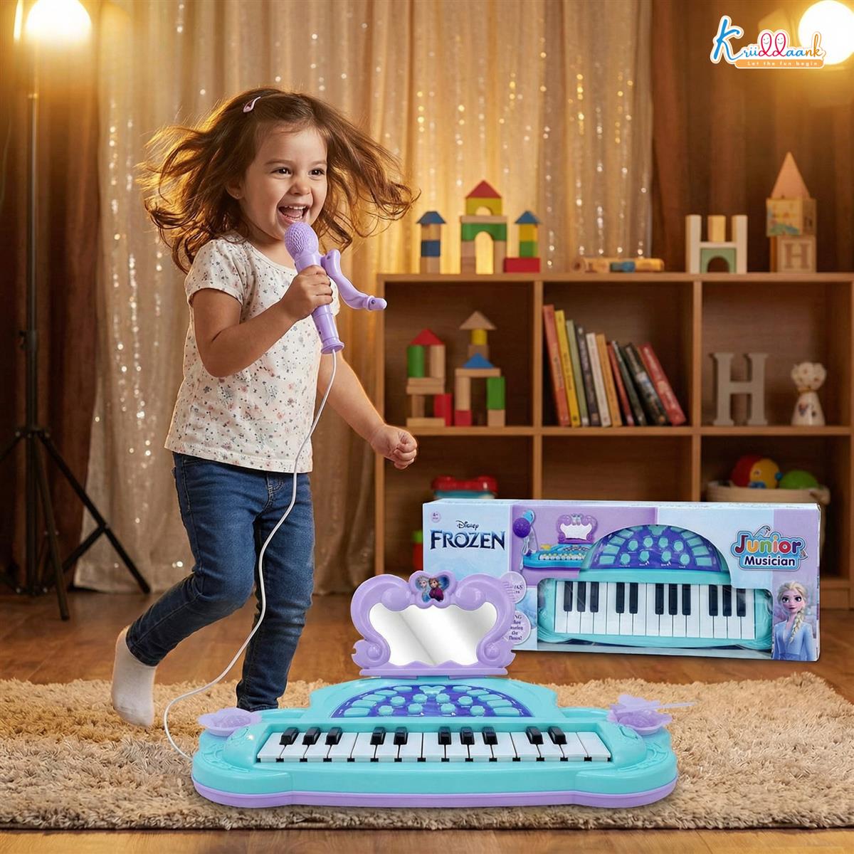 Kriiddaank Frozen Junior Musician Elsa-Anna Music Set - Kids Piano with Microphone