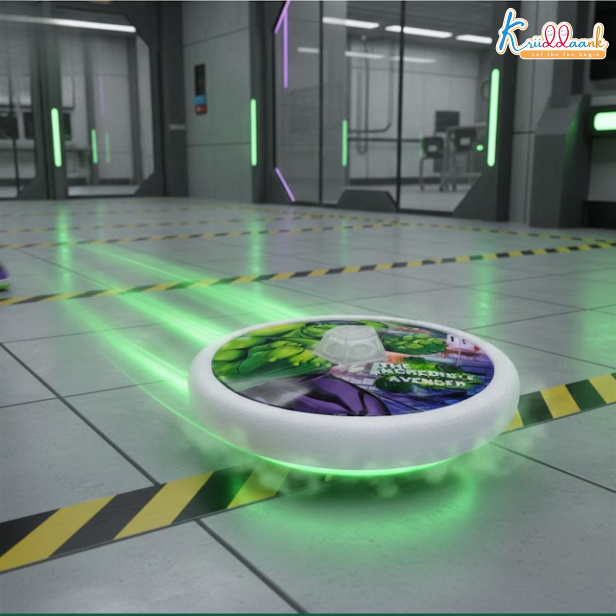 Kriiddaank Marvel Hulk Theme Hover Soccer Ball for Kids