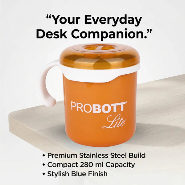 Probott Lite Cuppa Stainless Steel Mug Orange 280ml