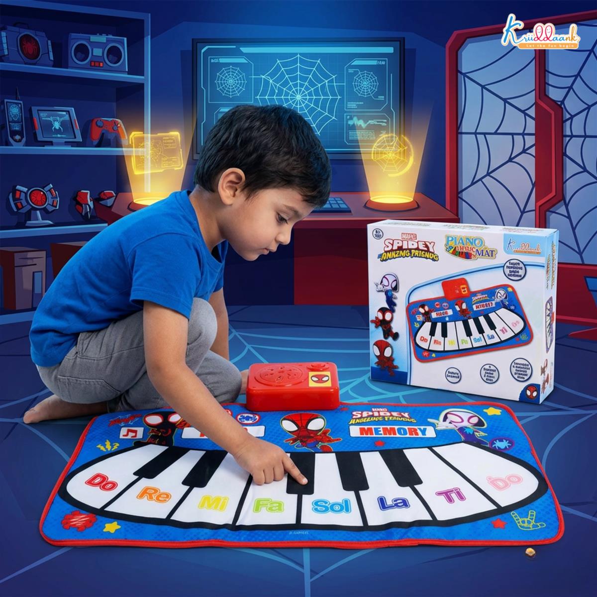 Kriiddaank Spiderman Piano Music Play Mat for Kids