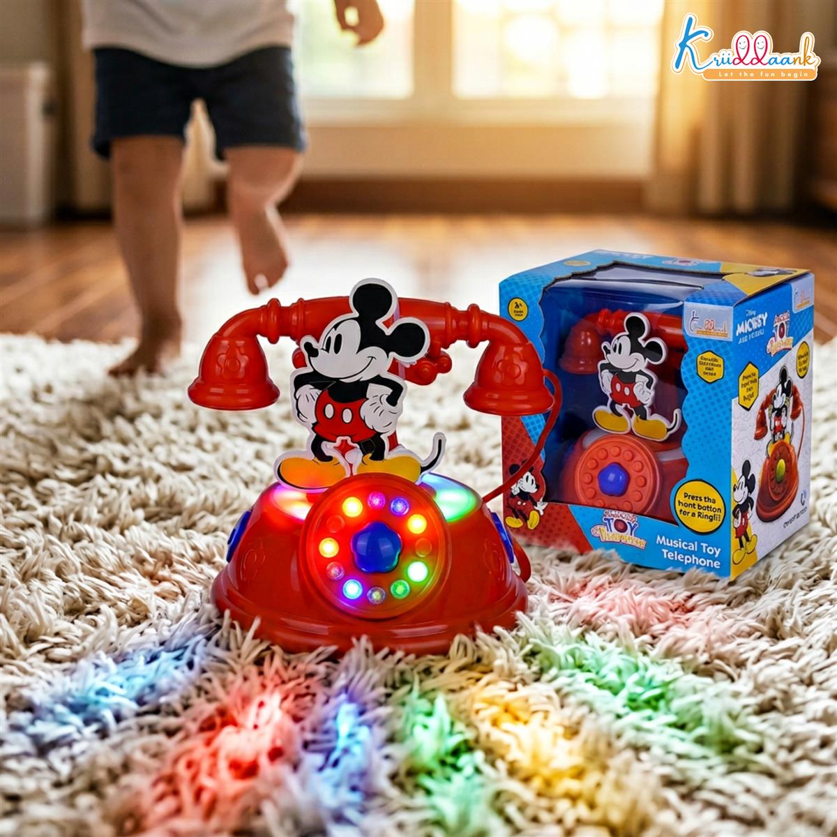 Kriiddaank Mickey Mouse Talking Telephone Toy for Kids