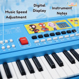 Kriiddaank Spiderman Keyboard Piano for Kids - 61 Key Blue