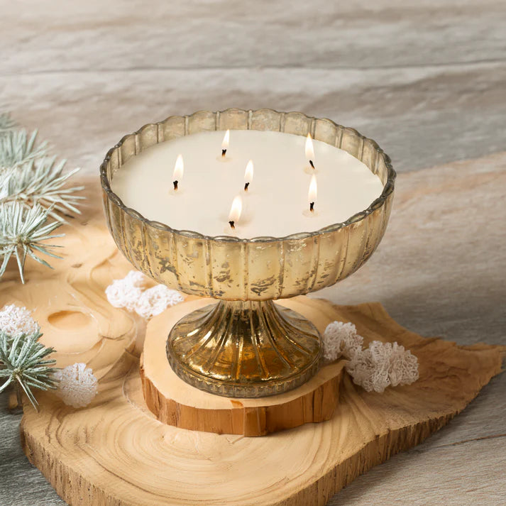 Lerrica  Elegant Ornate Floral Scent Bowl - Antique Gold 600GM