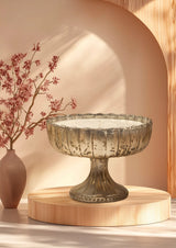 Lerrica  Elegant Ornate Floral Scent Bowl - Antique Silver 600GM