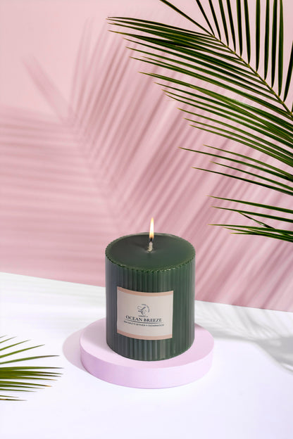 Lerrica Sculpted Fragrance Pillar Candle - 250GM