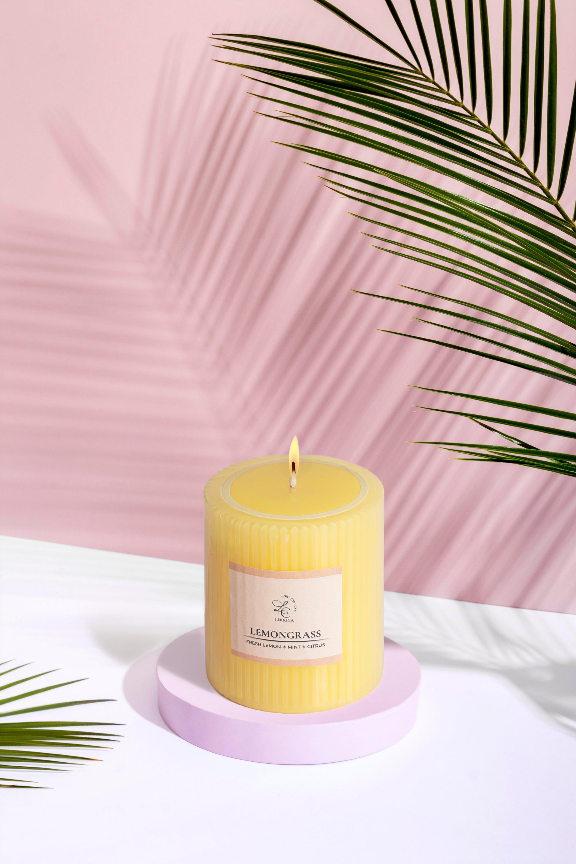 Lerrica Sculpted Fragrance Pillar Candle - 250GM