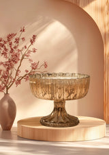 Lerrica  Elegant Ornate Floral Scent Bowl - Antique Gold 600GM