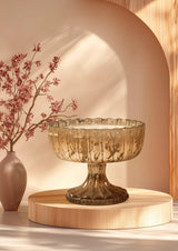 Lerrica  Elegant Ornate Floral Scent Bowl - Antique Gold 600GM