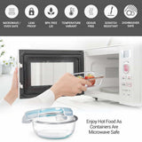 Milton All Fresh Premier Glass Tiffin Box Grey