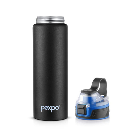 Pexpo Arctic SS Water Bottle with Double Lock Cap 800 ML