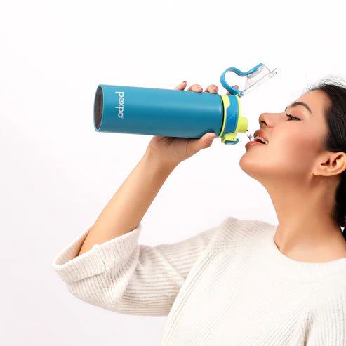 Pexpo Arctic SS Water Bottle with Double Lock Cap 800 ML