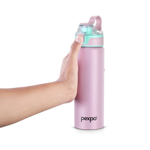 Pexpo Arctic SS Water Bottle with Double Lock Cap 800 ML