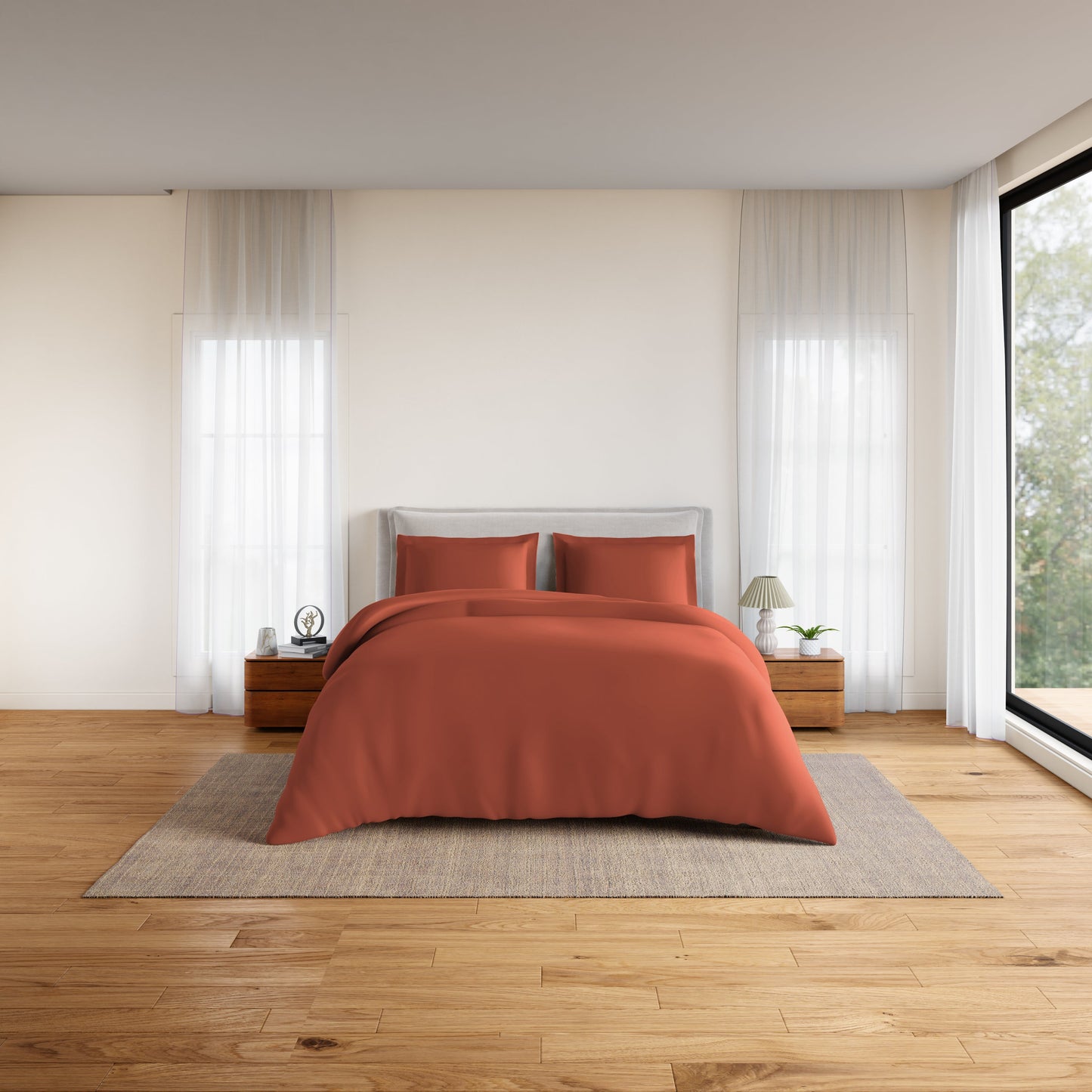 Spaces Essentials 100% Cotton Double Quilt, 170 TC, Solid, Bruchetta