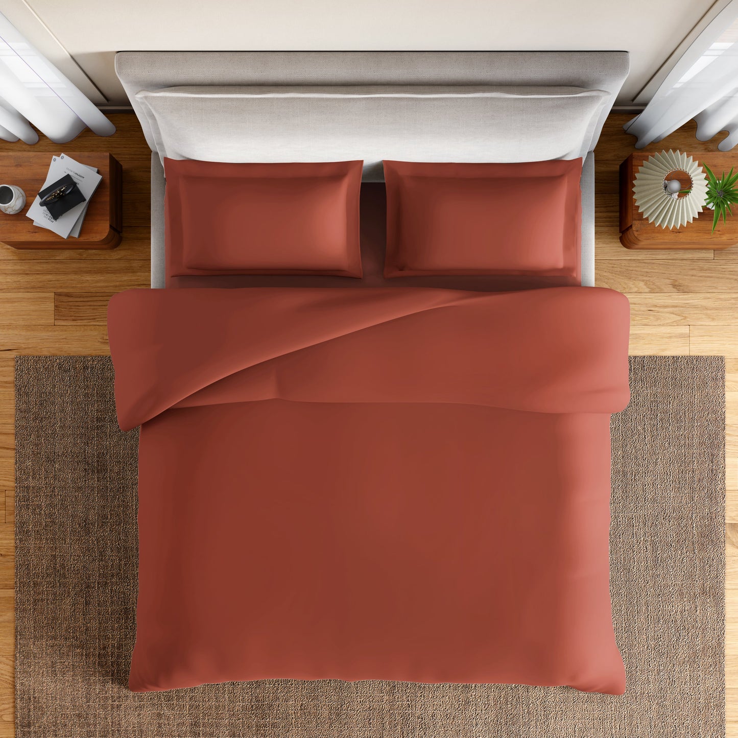 Spaces Essentials 100% Cotton Double Quilt, 170 TC, Solid, Bruchetta