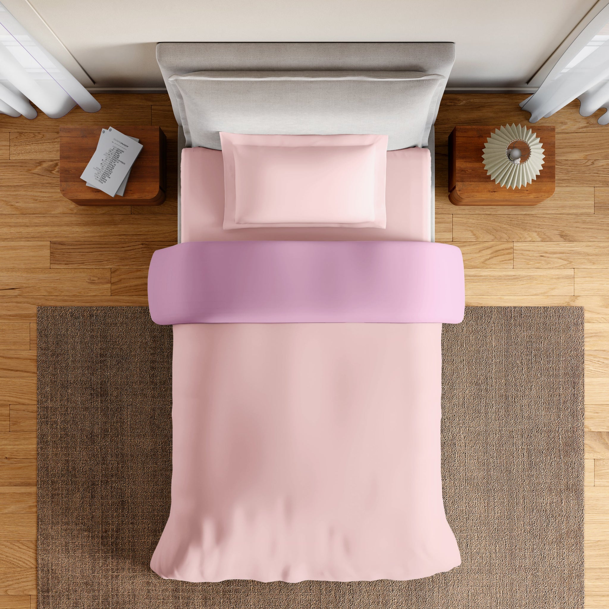 Spaces Essentials 100% Cotton Single Quilt, 170 TC, Solid, Pink Dogwood