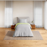 Spaces Essentials 100% Cotton Single Quilt, 170 TC, Solid, Silver Cloud/Tea