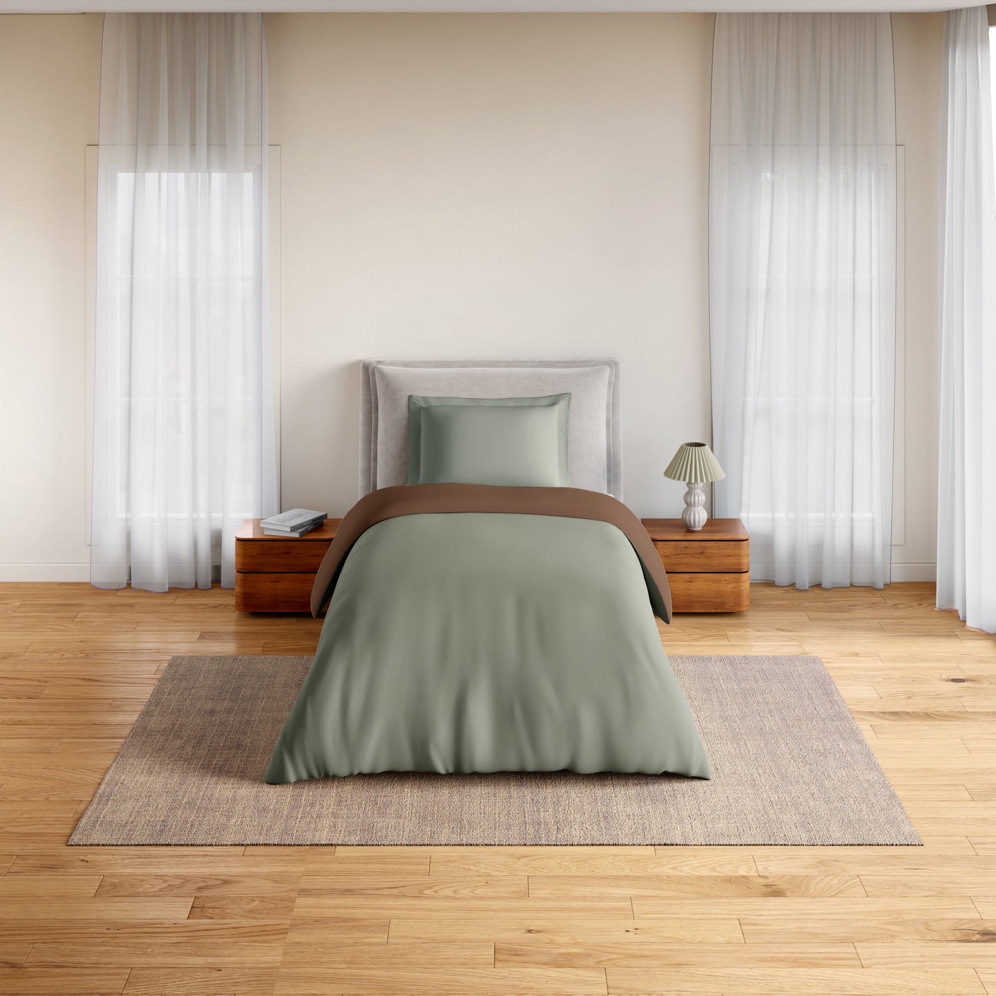Spaces Essentials 100% Cotton Single Quilt, 170 TC, Solid, Bruchetta