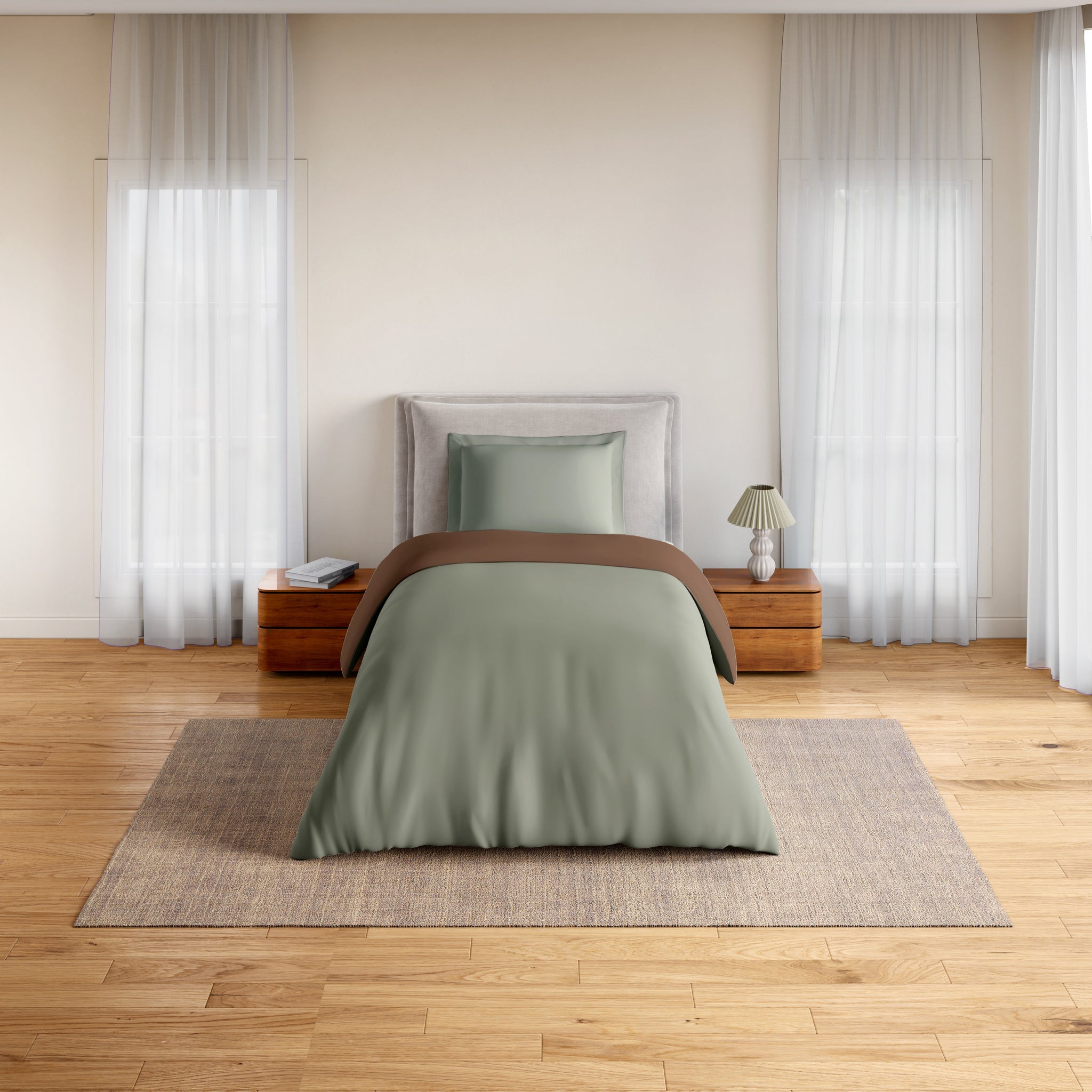 Spaces Essentials 100% Cotton Single Quilt, 170 TC, Solid, Bruchetta